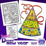 Preview Lo Res New Years Doodle Coloring Sheets