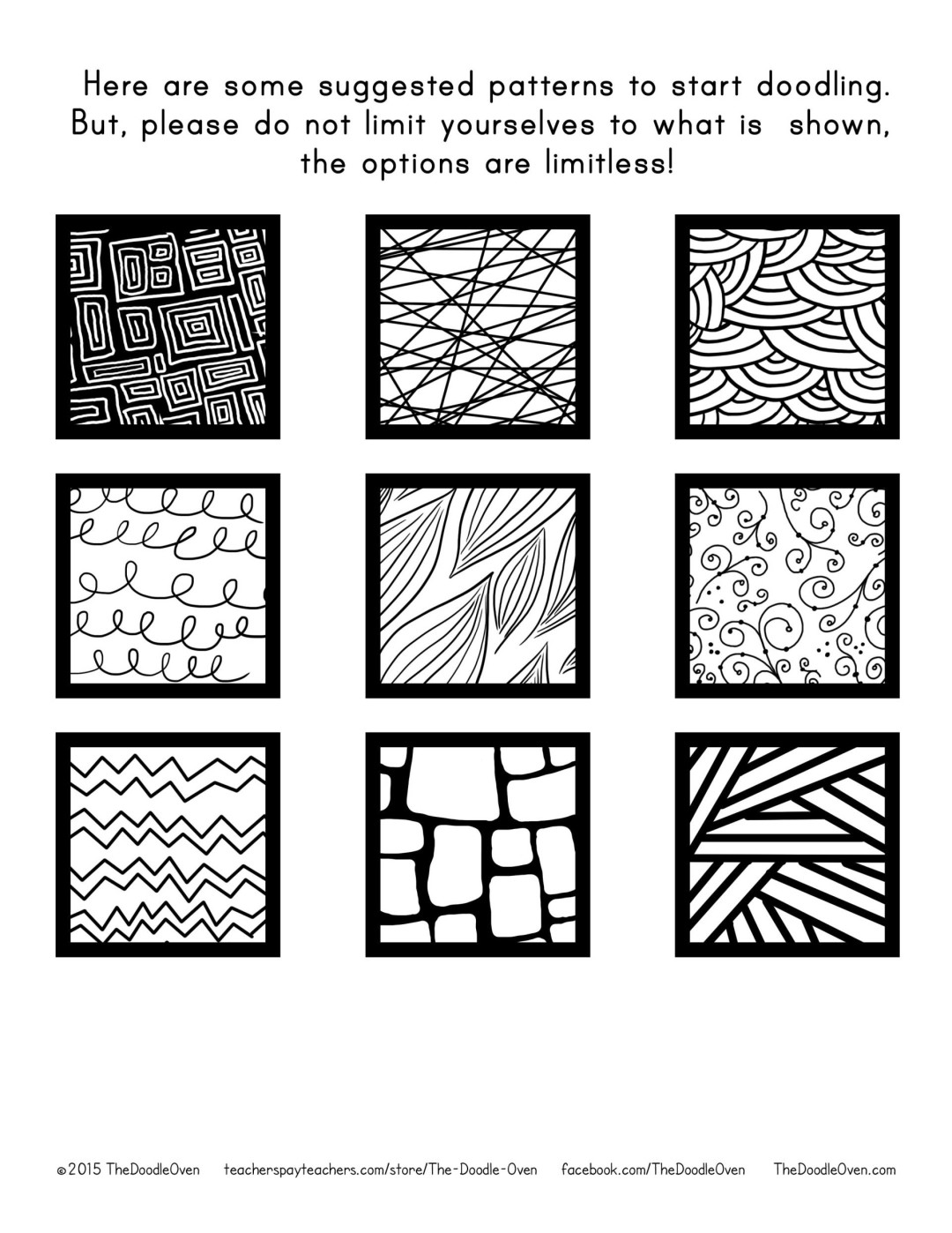 Zentangle Pattern suggestions 2015 The Doodle Oven – Heidi Babin