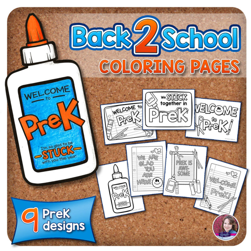PreK Back To School Coloring Pages